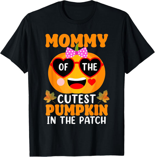 Mommy Of The Cutest Pumpkin In The Patch Halloween T-Shirt - T-Shirt | Black