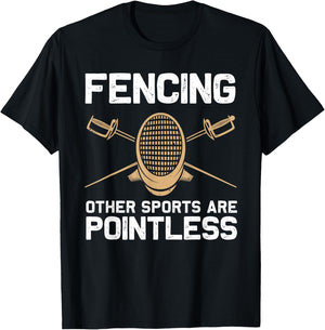 Funny Fencing Design Women Kids Fencing Sport Fencer T-Shirt - T-Shirt | Black