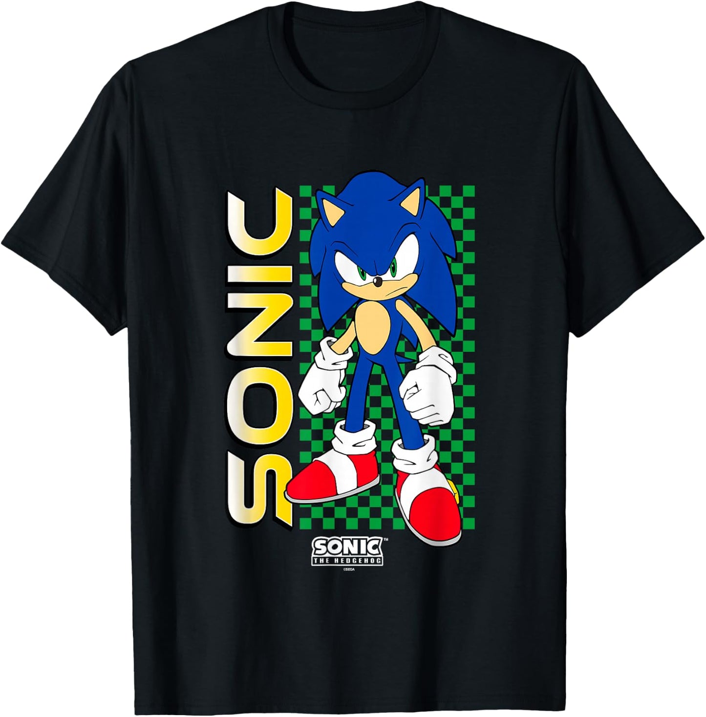 Sonic The Hedgehog Ready for Action Heroic Pose T-Shirt - T-Shirt | Black