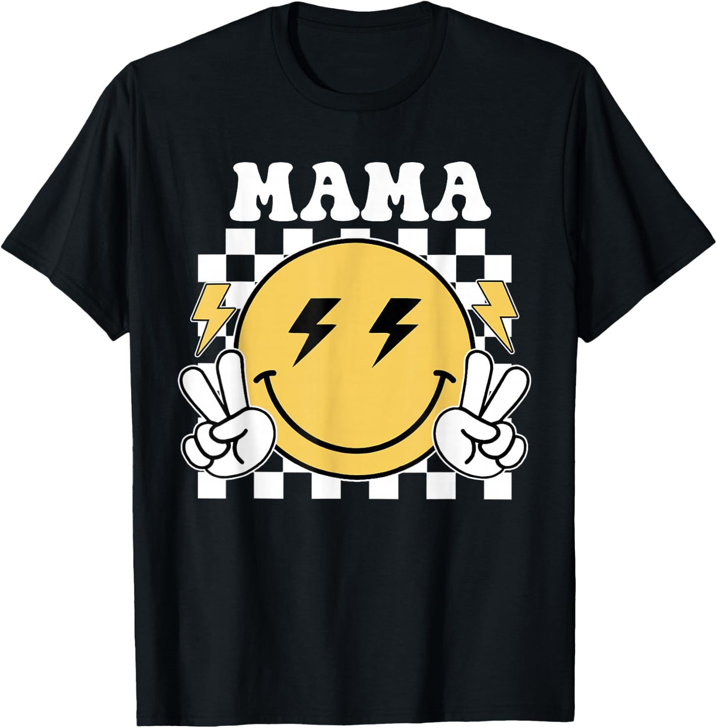 Mama One Happy Dude Birthday Theme Family Matching T-Shirt - T-Shirt | Black