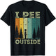 Funny Camping Vintage Retro I Pee Outside T-Shirt - T-Shirt | Black