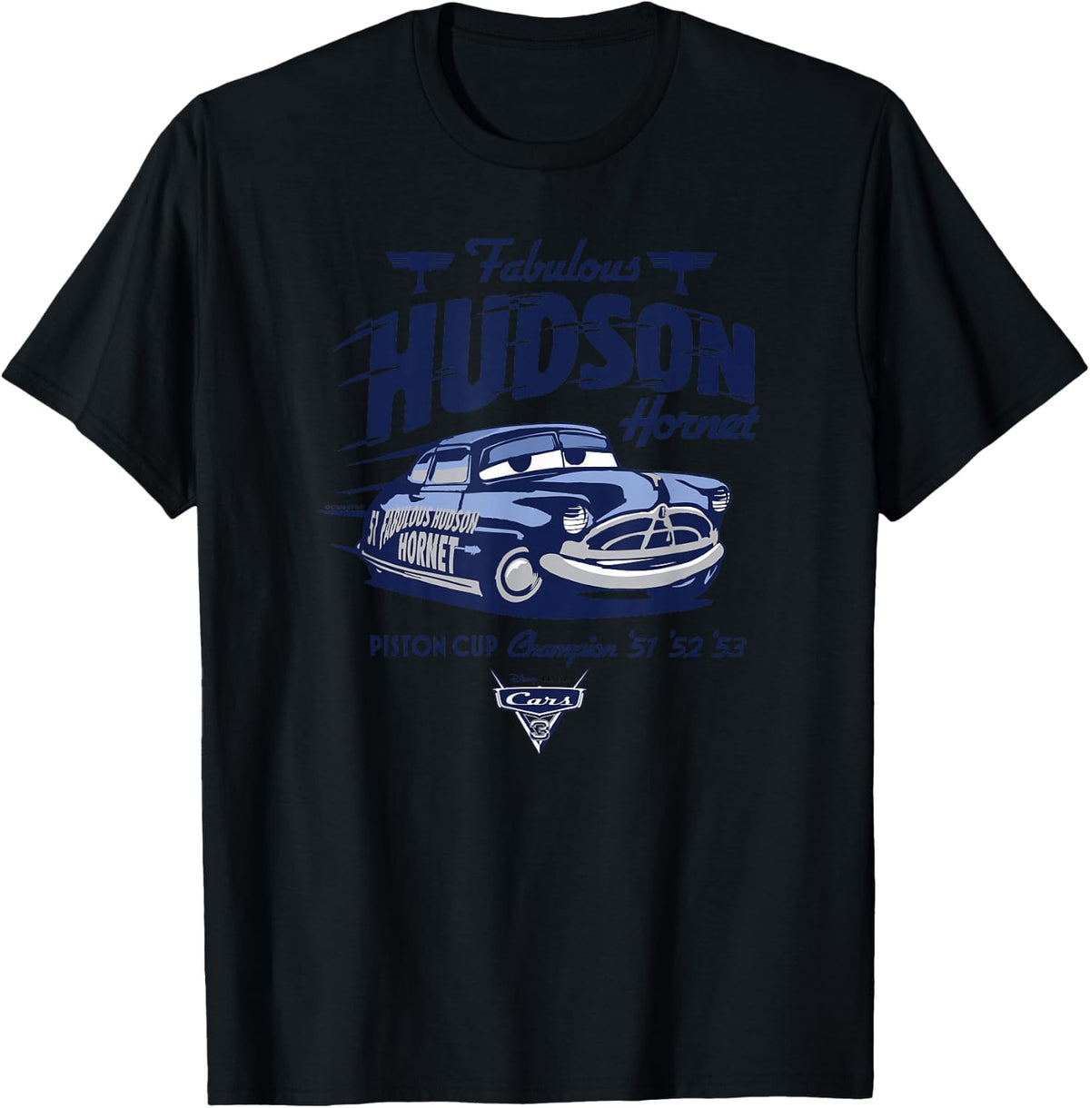Cars - Fabulous Hudson Hornet T-Shirt - T-Shirt | Black