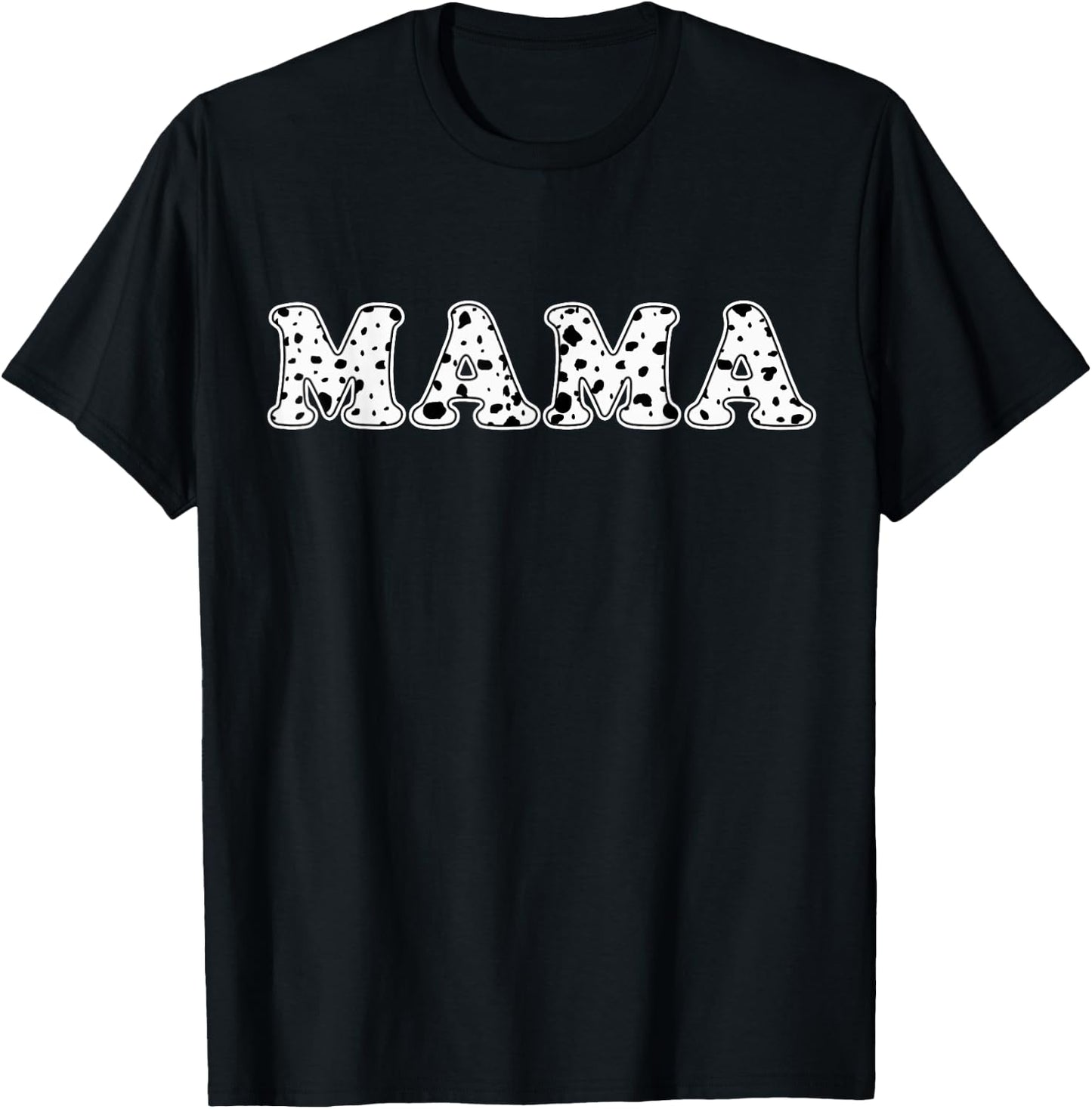 Dalmatian Mama Dalmatian Spots Print Matching Birthday T-Shirt - T-Shirt | Black