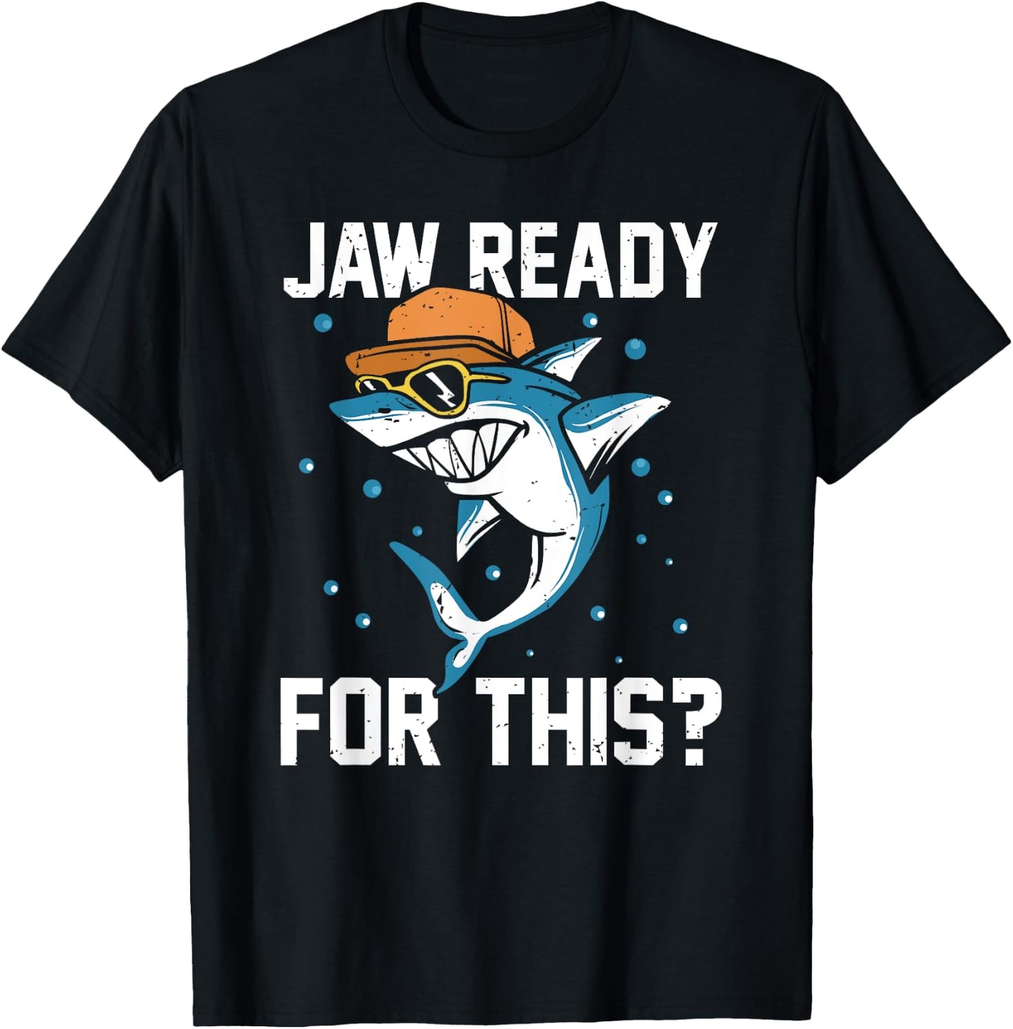 Shark Jaw Ready For This Funny Apparel for Marine Life Lover T-Shirt - T-Shirt | Black