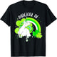 Funny Unicorn Shamrock Rainbow Magical AF St Patricks Day T-Shirt - T-Shirt | Black