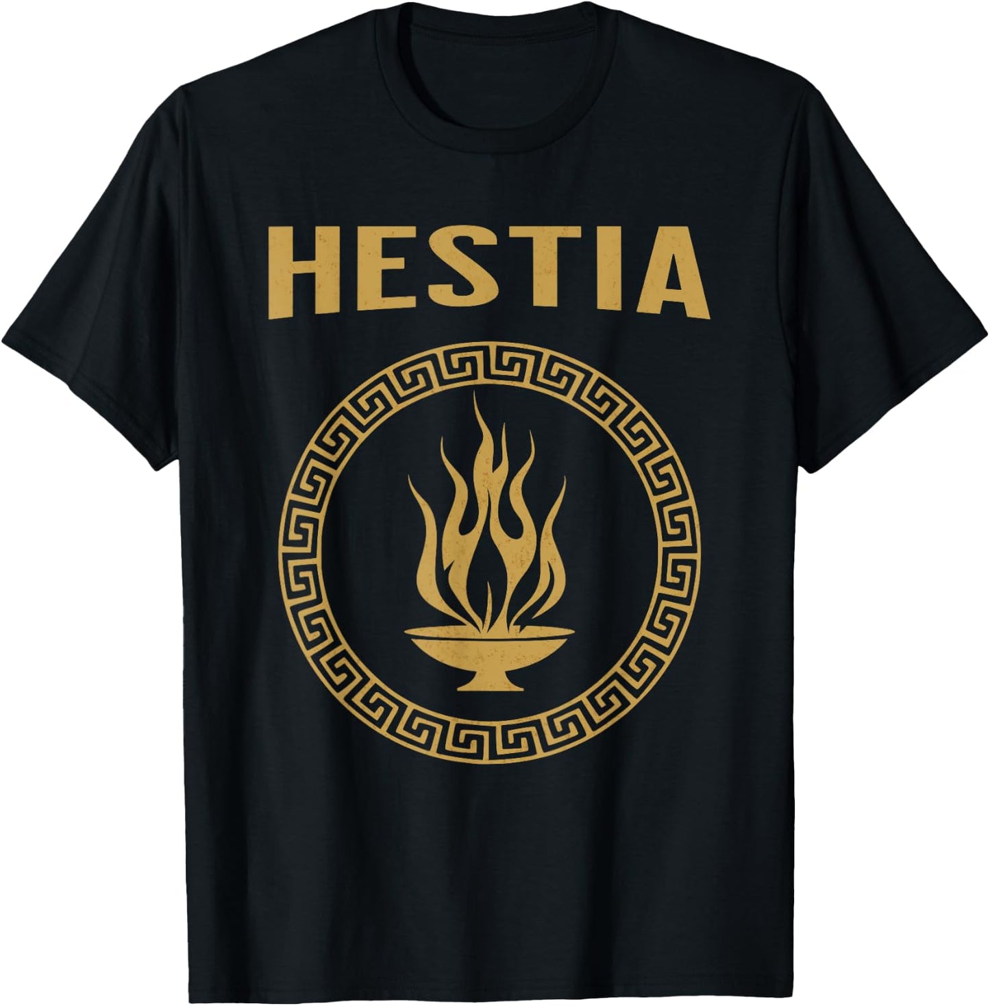 Hestia Greek Goddess Symbol T-Shirt - T-Shirt | Black