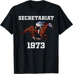 Secretariat 1973 horse racing T-Shirt - T-Shirt | Black