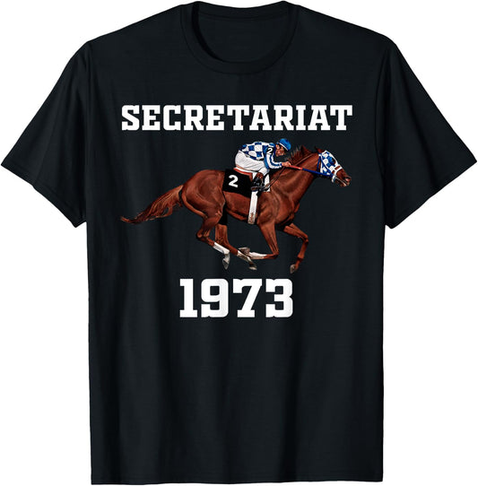Secretariat 1973 horse racing T-Shirt - T-Shirt | Black