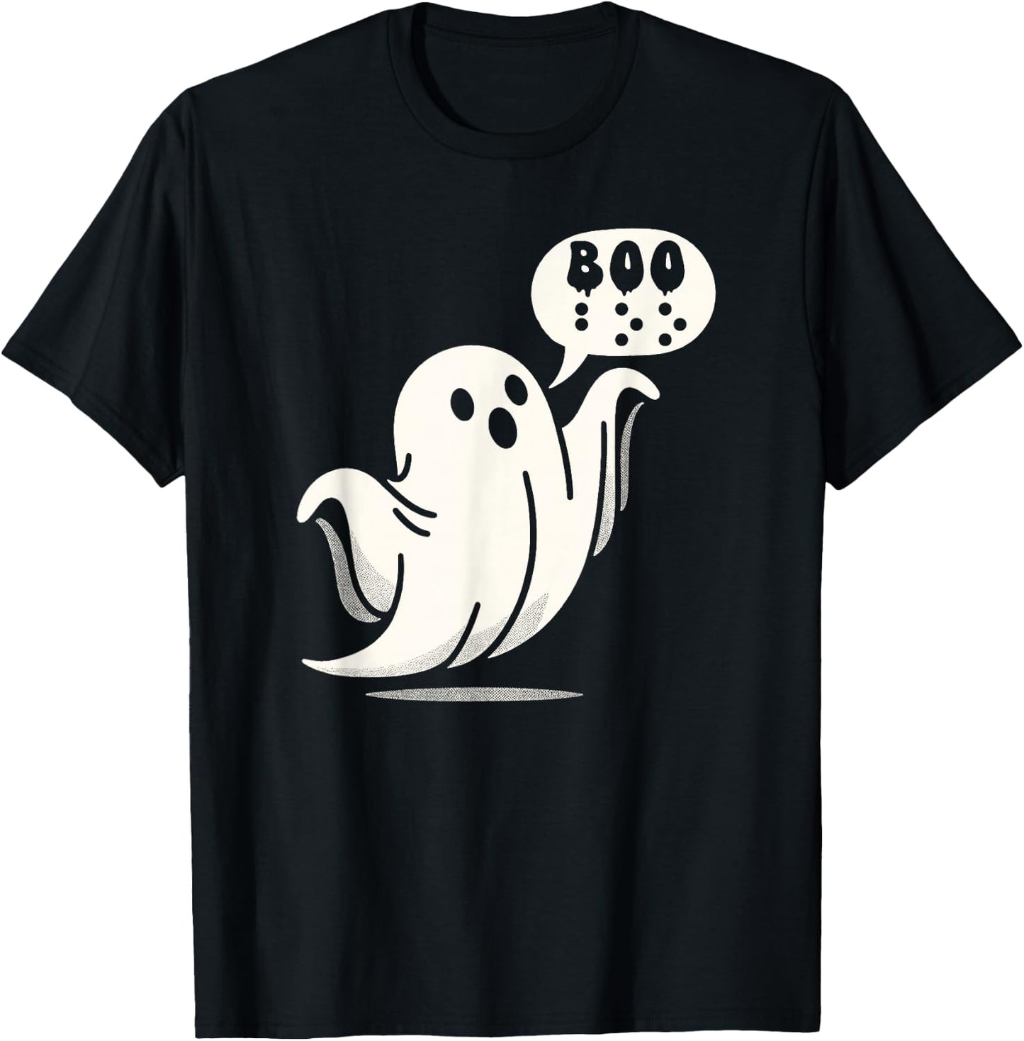 Halloween Vibes Spooky Visually Impaired Teacher Boo Braille T-Shirt - T-Shirt | Black