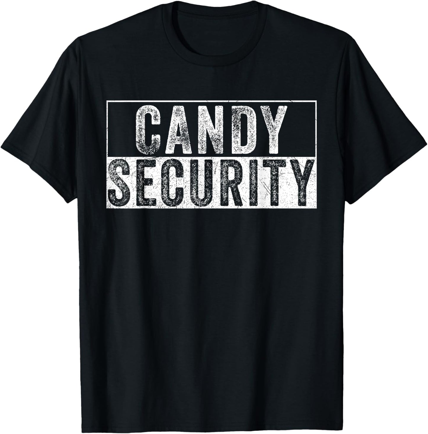 Halloween Funny Ghost Vintage Candy Security Adult Kids T-Shirt - T-Shirt | Black