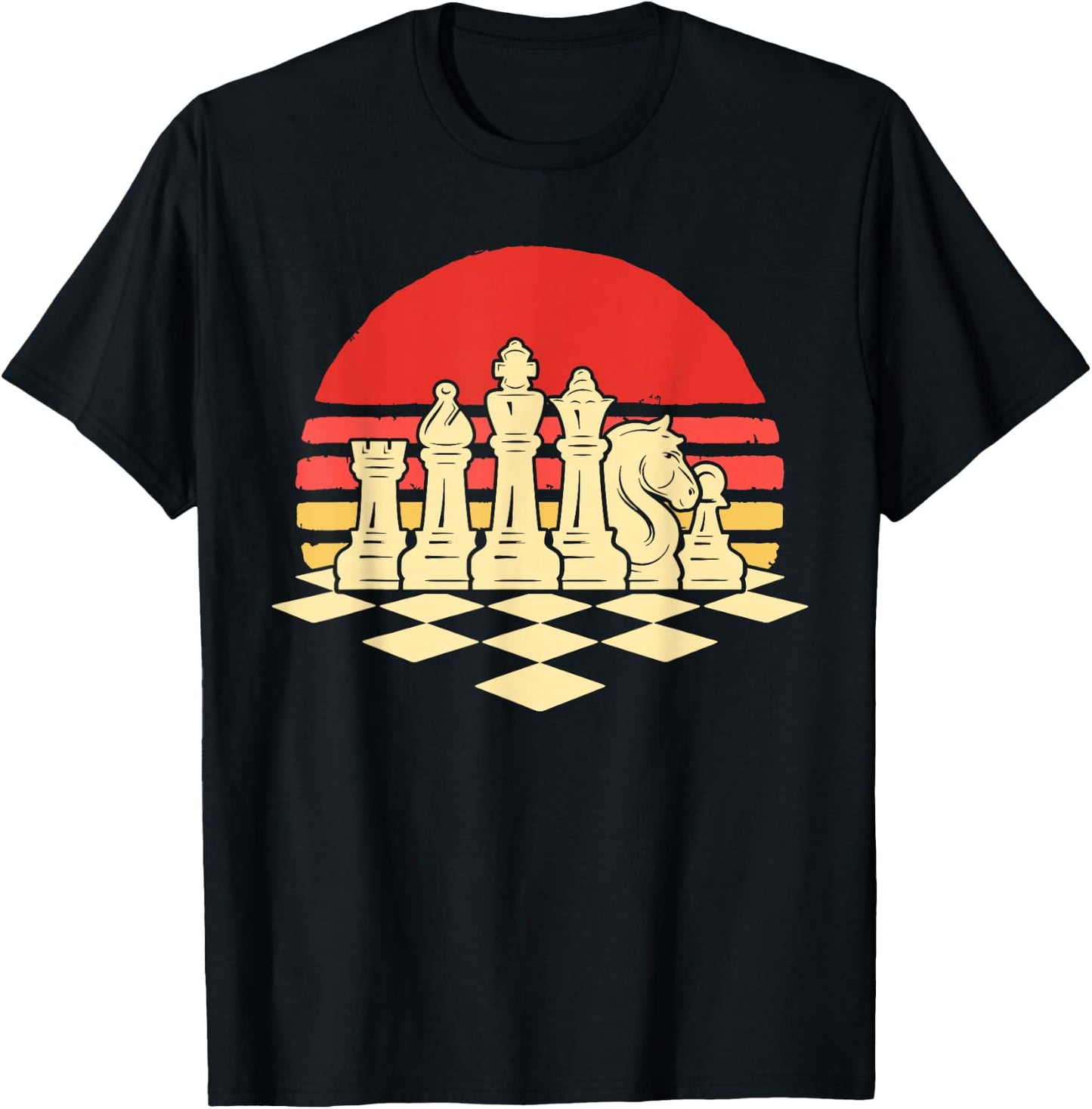 Chess Sunset T-Shirt - T-Shirt | Black