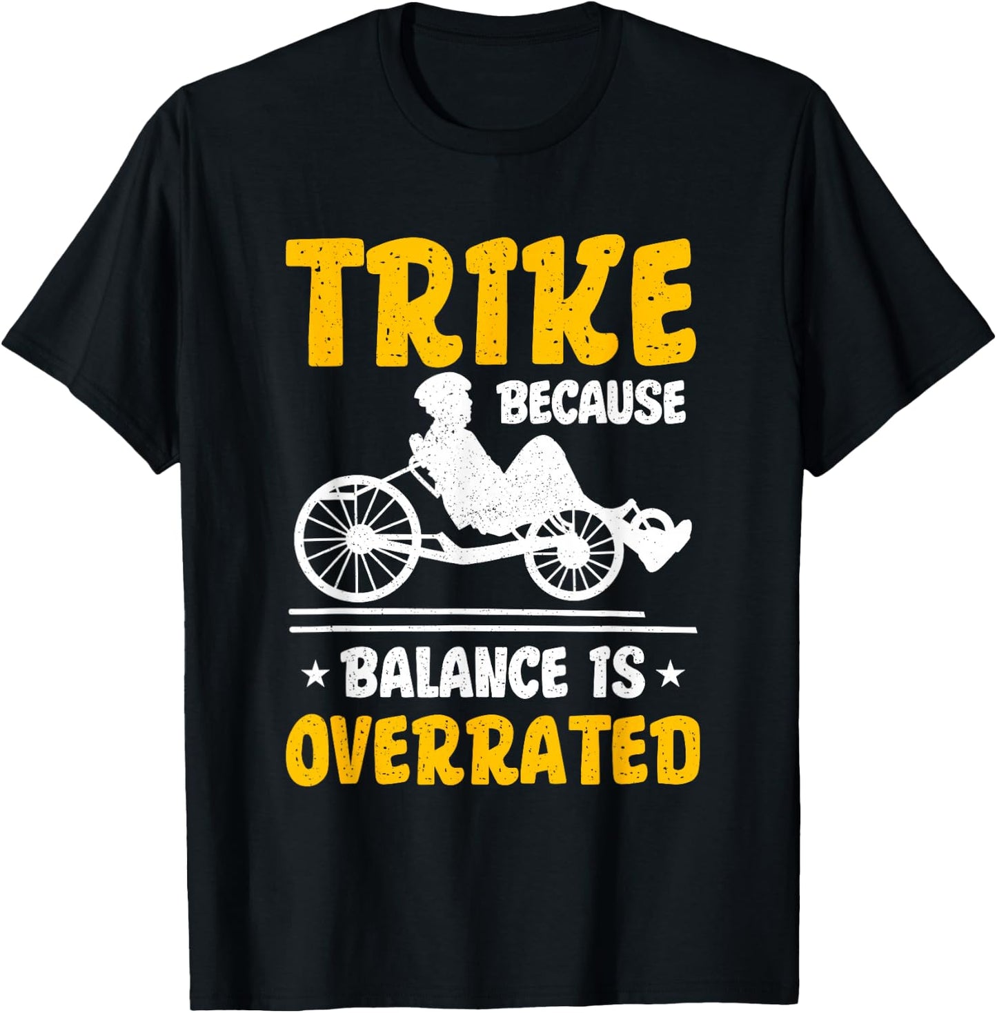Recumbent Trike Cyclist Bicycle T-Shirt - T-Shirt | Black