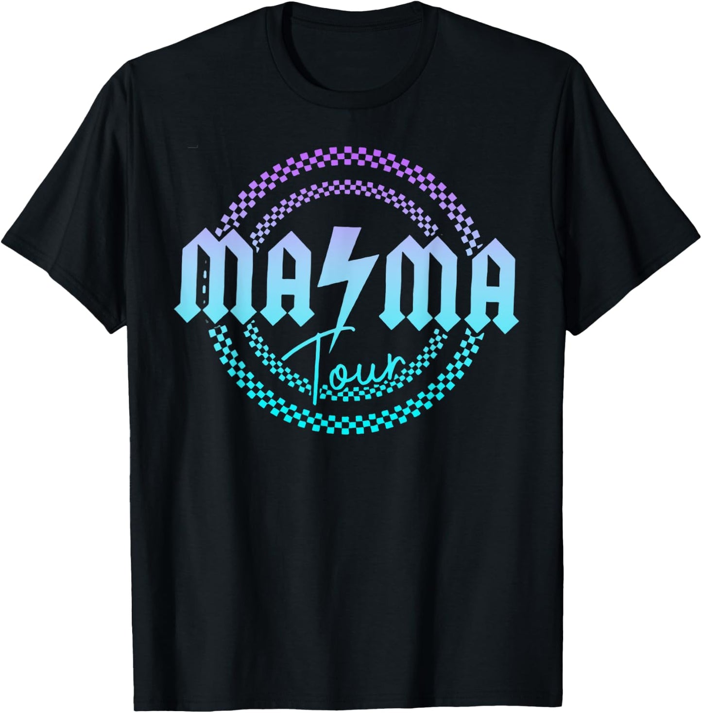 Mama Tour Rock Tour Mom's Life Mother's Day Family T-Shirt - T-Shirt | Black