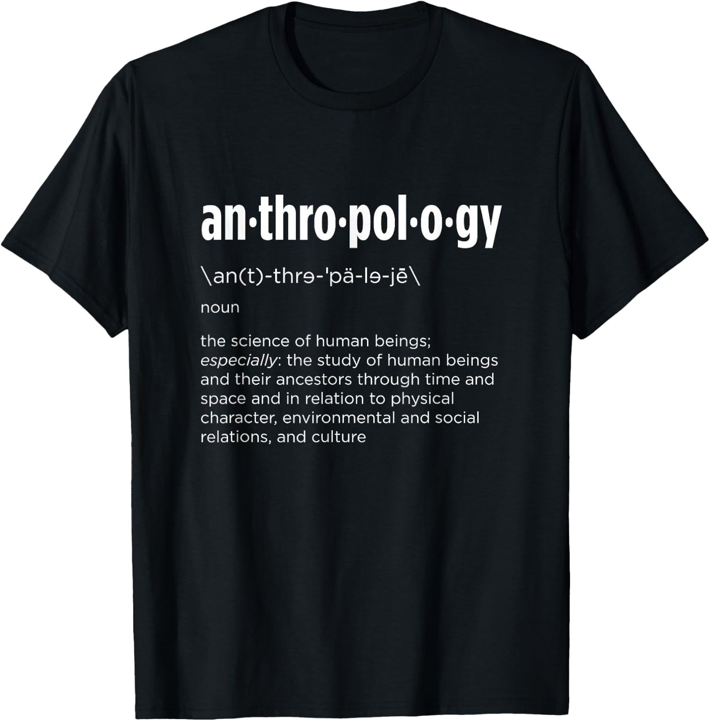 Definition of Anthropology T-Shirt - T-Shirt | Black
