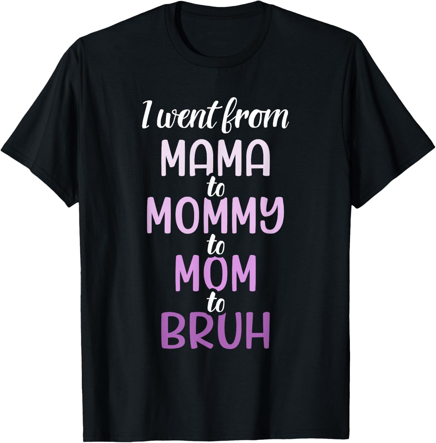 Mama mommy mom to bruh for mothers day birthday christmas T-Shirt - T-Shirt | Black