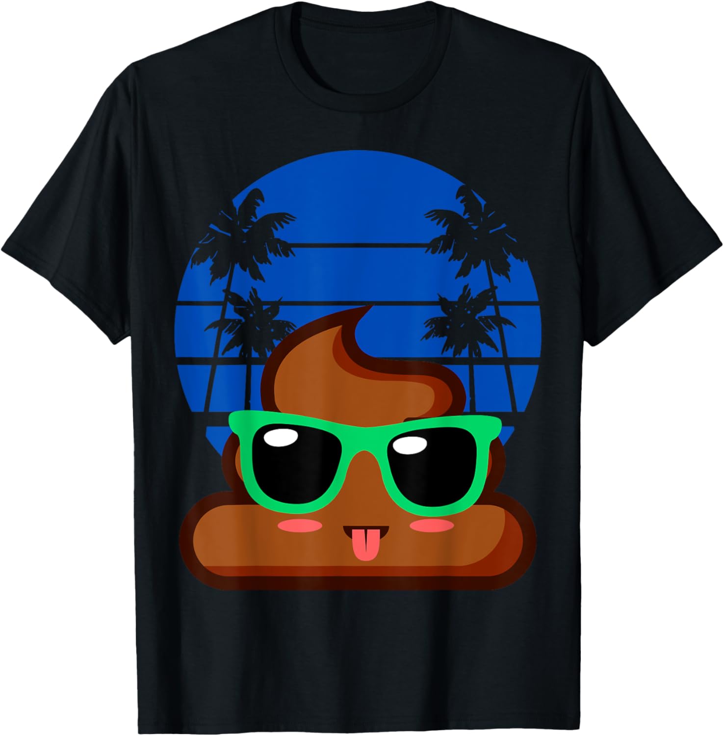 POOP EMOTICON Birthday party favors Poo for Kids T-Shirt - T-Shirt | Black