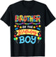 Brother of the Birthday Boy Building Blocks Bricks Family T-Shirt - T-Shirt | Black