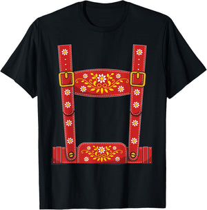 Oktoberfest Lederhosen Suspenders Germany Octoberfest T-Shirt - T-Shirt | Black