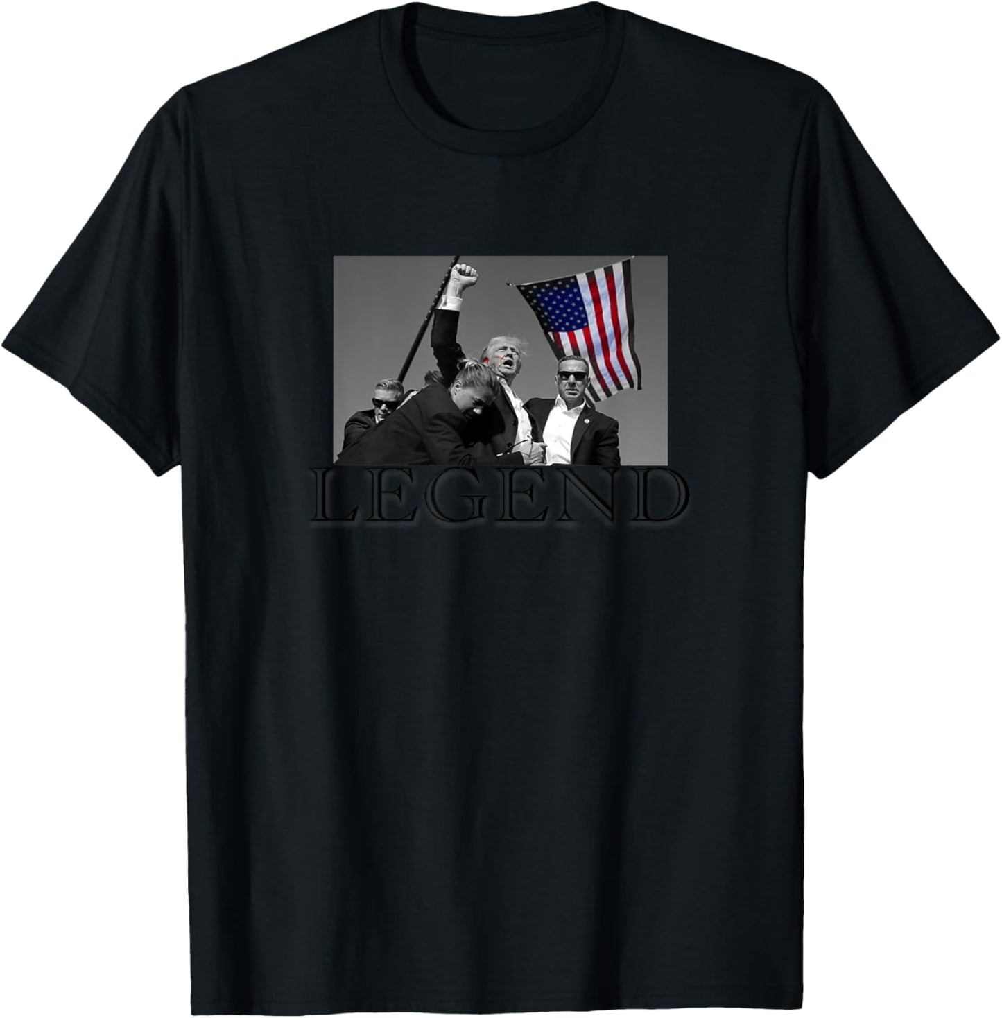 President Donald Trump 2024 Legend USA Patriotic T-Shirt - T-Shirt | Black
