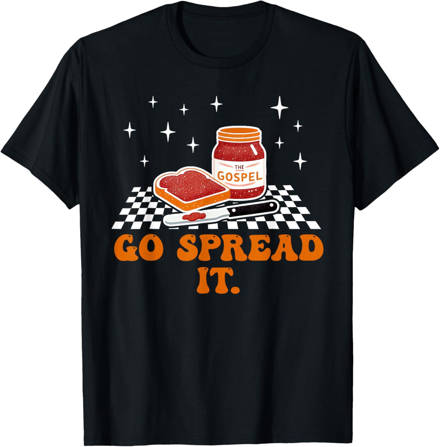 The Gospel Now Go Spread it Humor Saying T-Shirt - T-Shirt | Black
