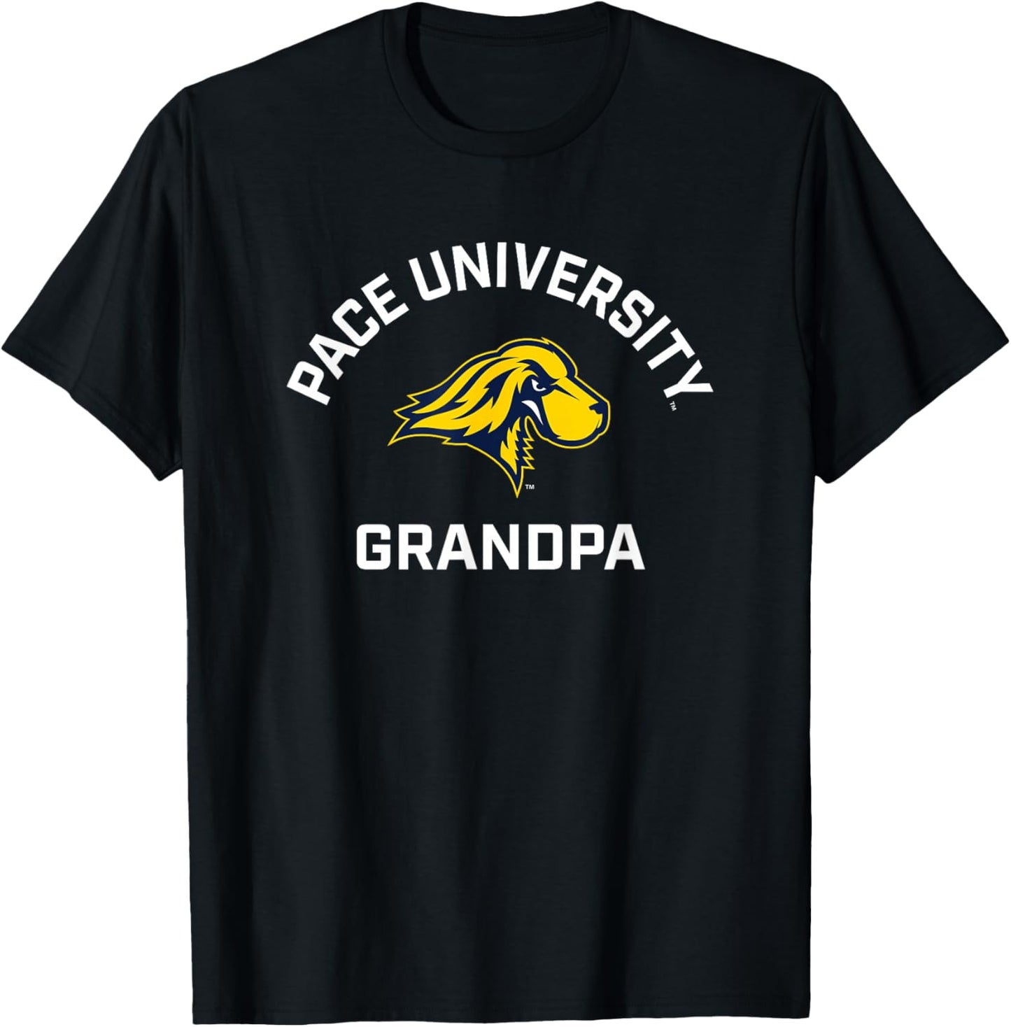 Pace University Setters Arched Grandpa T-Shirt - T-Shirt | Black