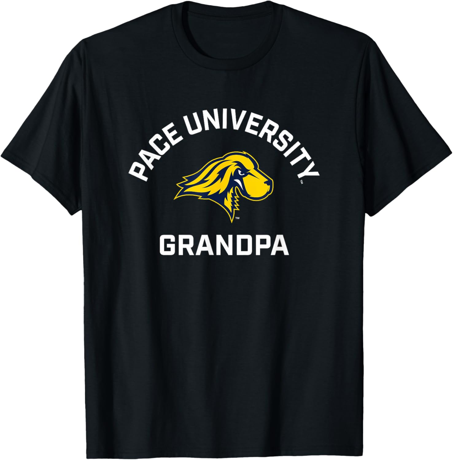 Pace University Setters Arched Grandpa T-Shirt - T-Shirt | Black