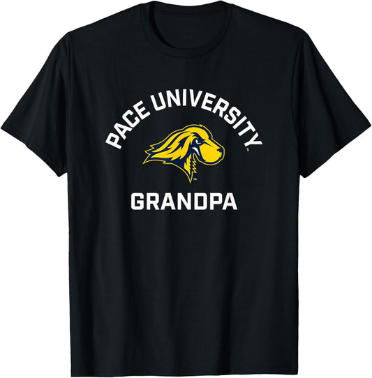 Pace University Setters Arched Grandpa T-Shirt - T-Shirt | Black