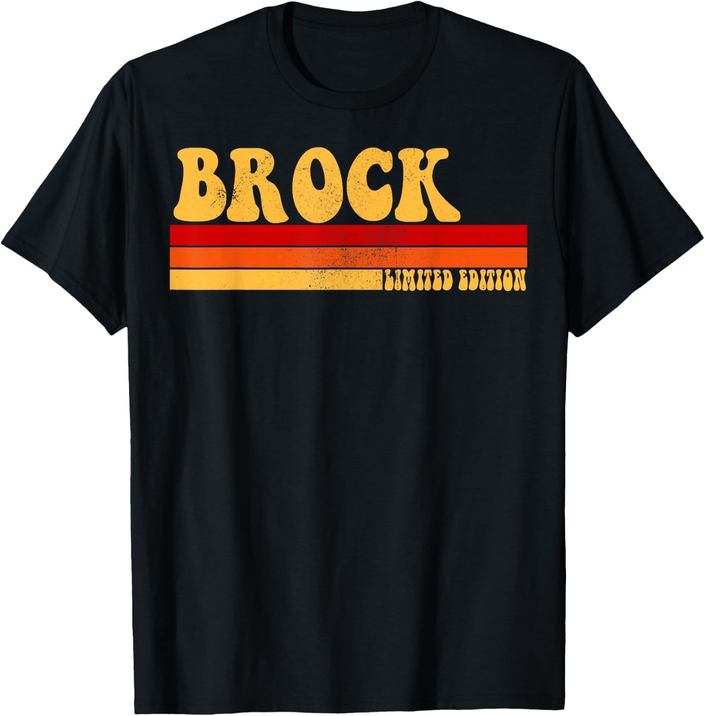 BROCK Name Personalized Idea Men Retro Vintage BROCK T-Shirt - T-Shirt | Black