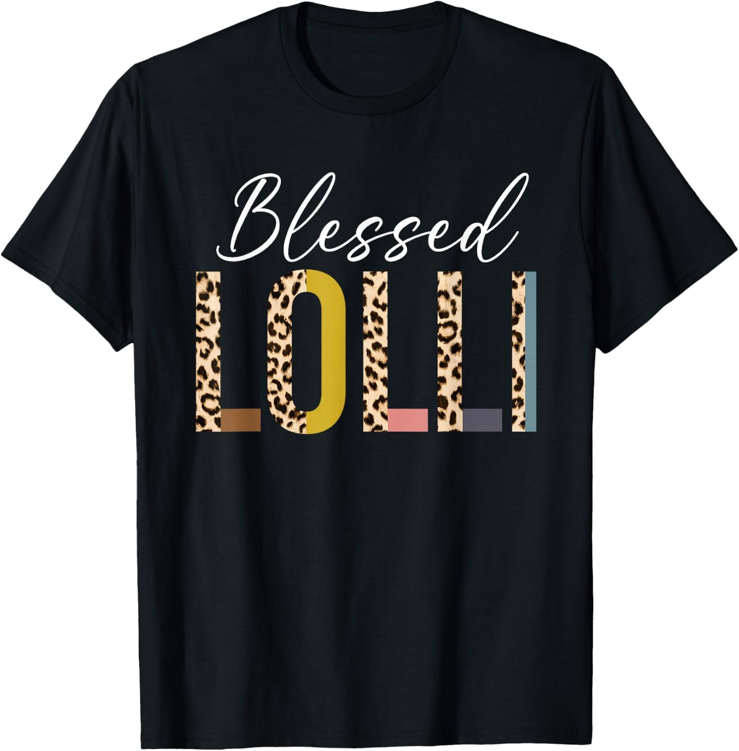 Blessed Lolli for Grandma Grandmother Announcement T-Shirt - T-Shirt | Black