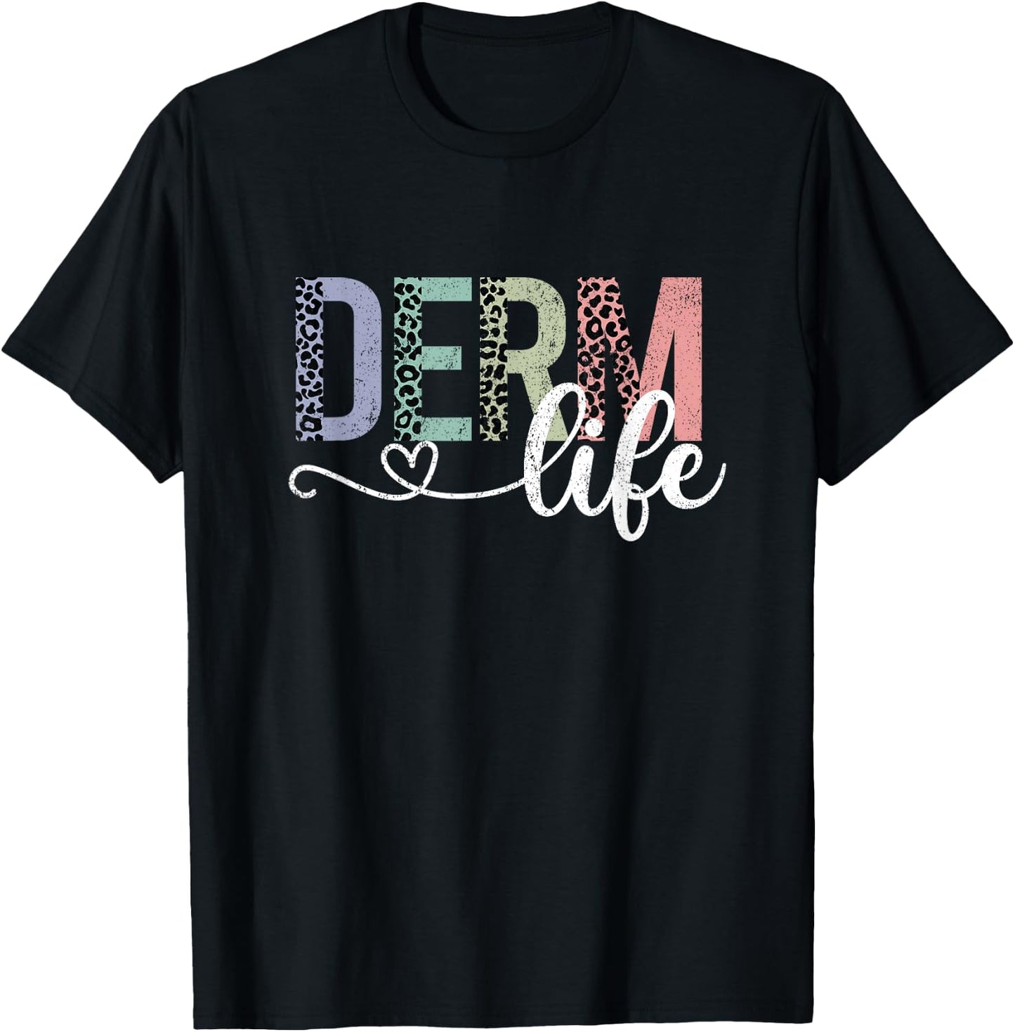 Vintage Derm Life Dermatology Cosmetic Dermatologist T-Shirt - T-Shirt | Black