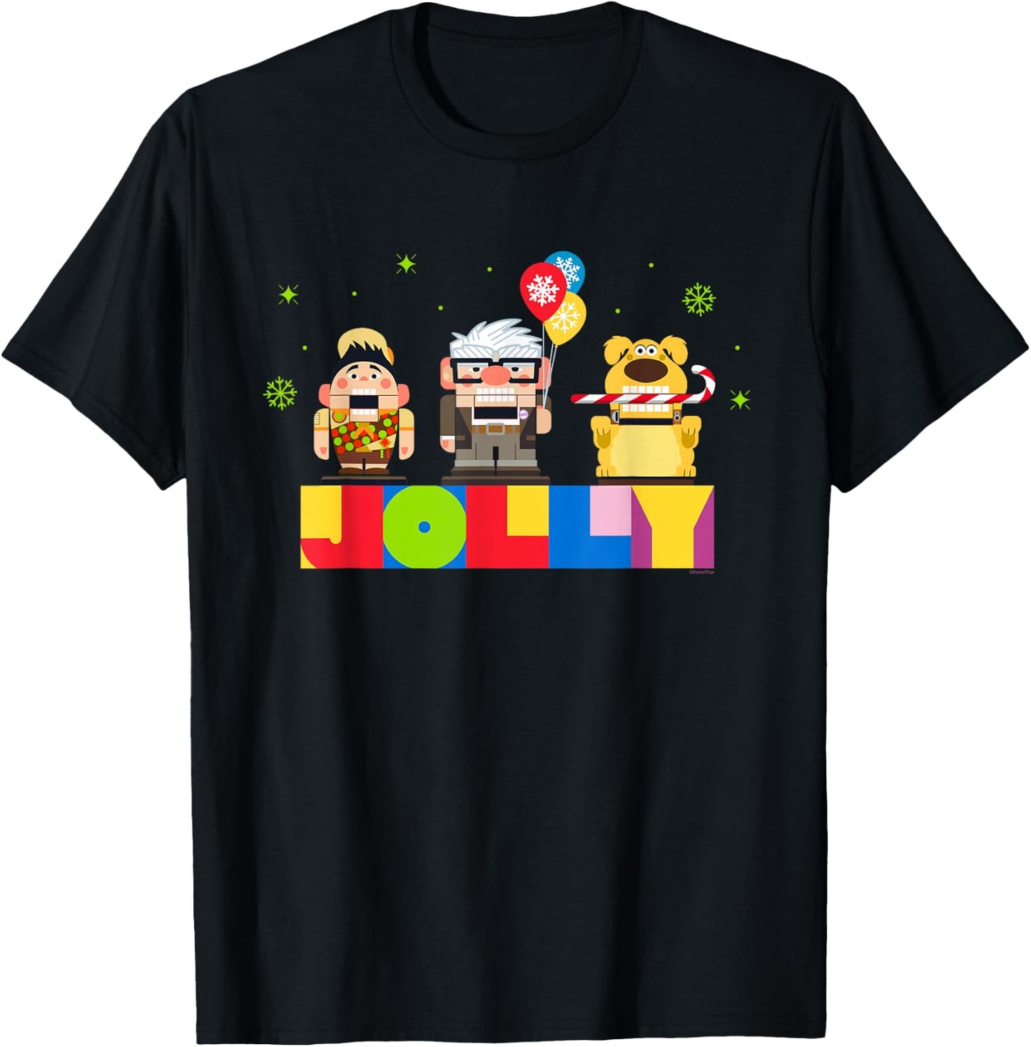 Disney and Pixar’s Up Christmas Holiday Jolly Nutcrackers T-Shirt - T-Shirt | Black