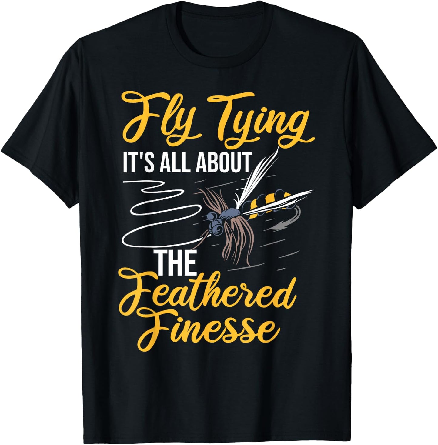 Brook Trout Fishing Fisherman Fish Fly Fishing Dry Fly Tying T-Shirt - T-Shirt | Black