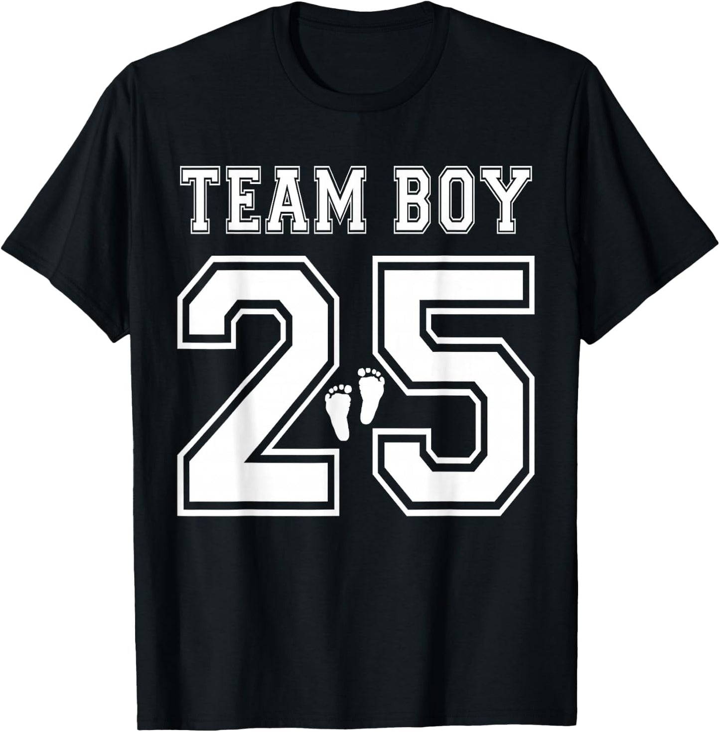 2025 Team Boy Gender Reveal Boy Baby Shower Adoption T-Shirt - T-Shirt | Black