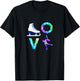 Love Figure Skating Ice Skater Girls T-Shirt - T-Shirt | Black