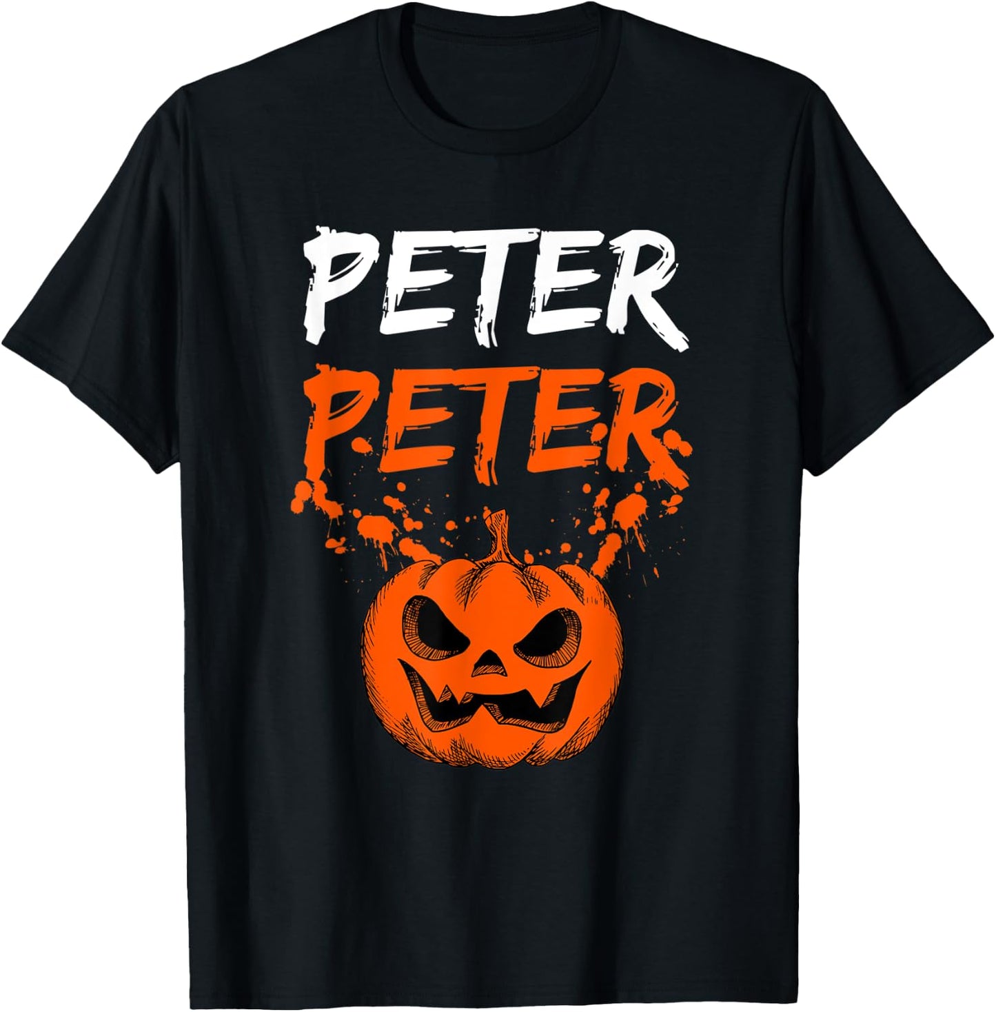 Peter Pumpkin Eater Pumpkin Halloween Halloween Costume T-Shirt - T-Shirt | Black