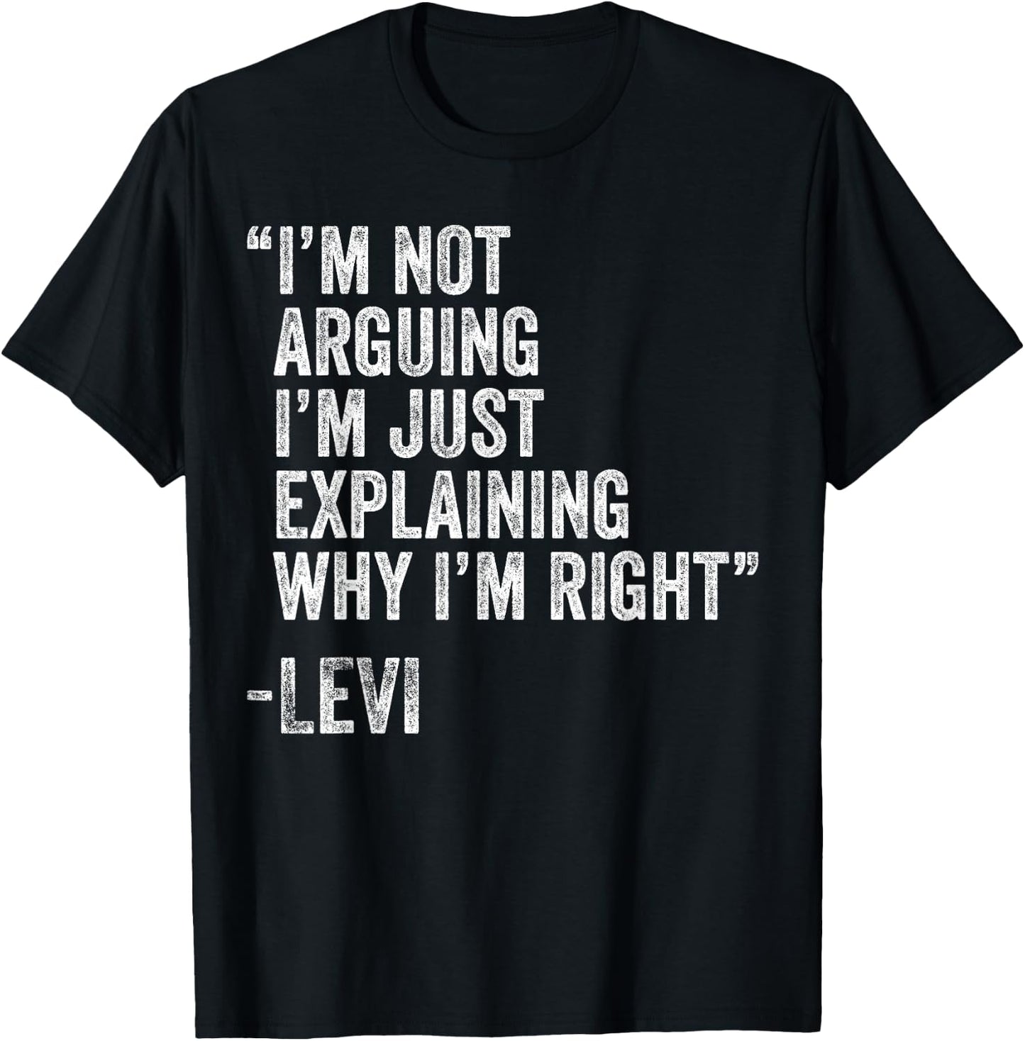 Personalized Name Fathers Day outfit LEVI Quote Funny Birthday Custom Name Idea Engineer T-Shirt - T-Shirt | Black