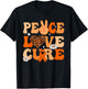Peace Love cure Leukemia awareness men women Support Squad T-Shirt - T-Shirt | Black