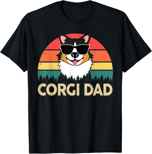 Corgi Dad T-Shirt - T-Shirt | Black