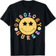 Oncology Nurse OCN Nursing Oncologist Smile Face Groovy T-Shirt - T-Shirt | Black
