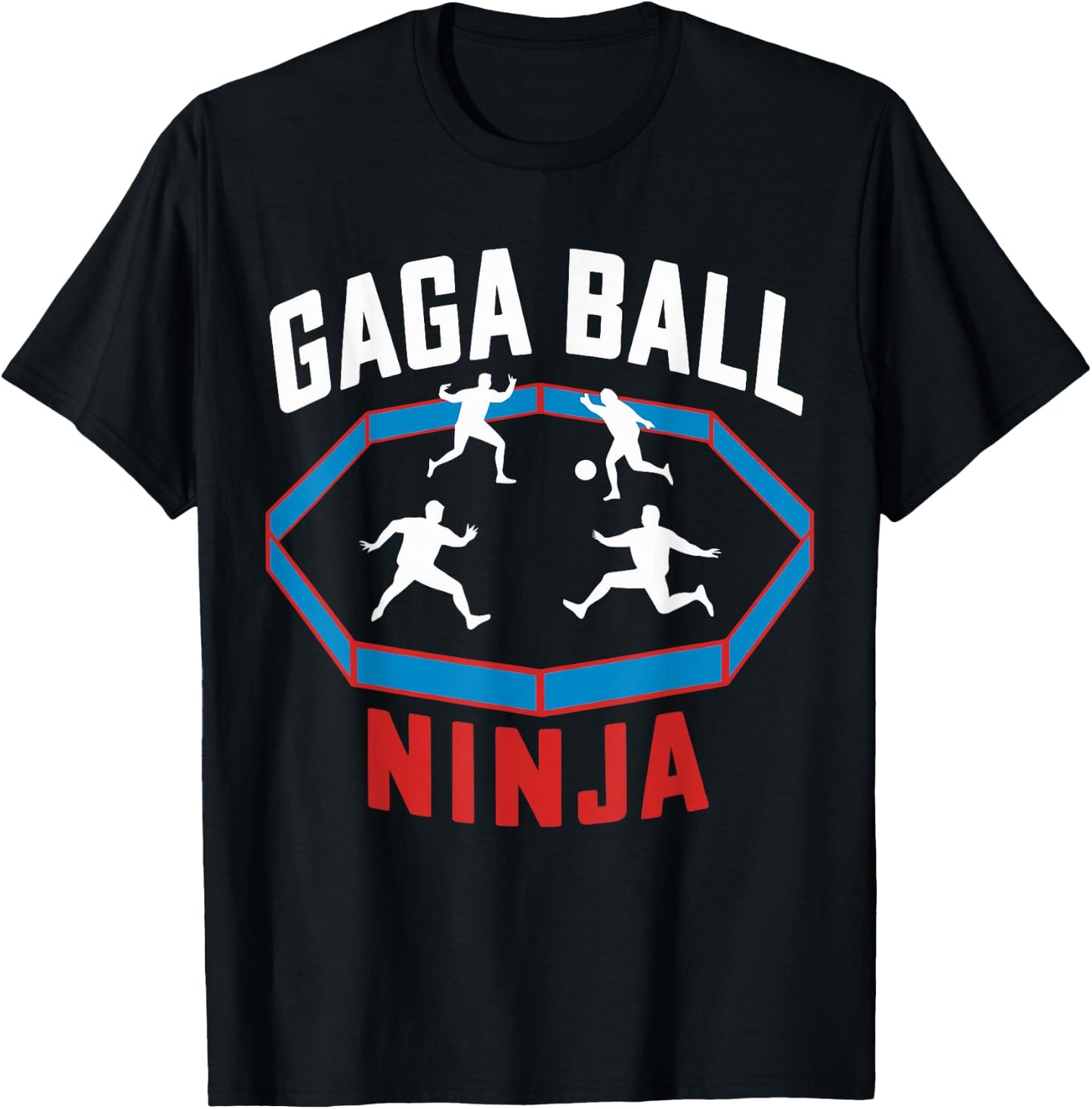 Gaga Ball Ninja Kids Team Sport Dodgeball Ball Game T-Shirt - T-Shirt | Black
