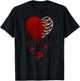 Crazy Love Skeleton Blood Injected Heart Valentine's Greeting T-Shirt - T-Shirt | Black