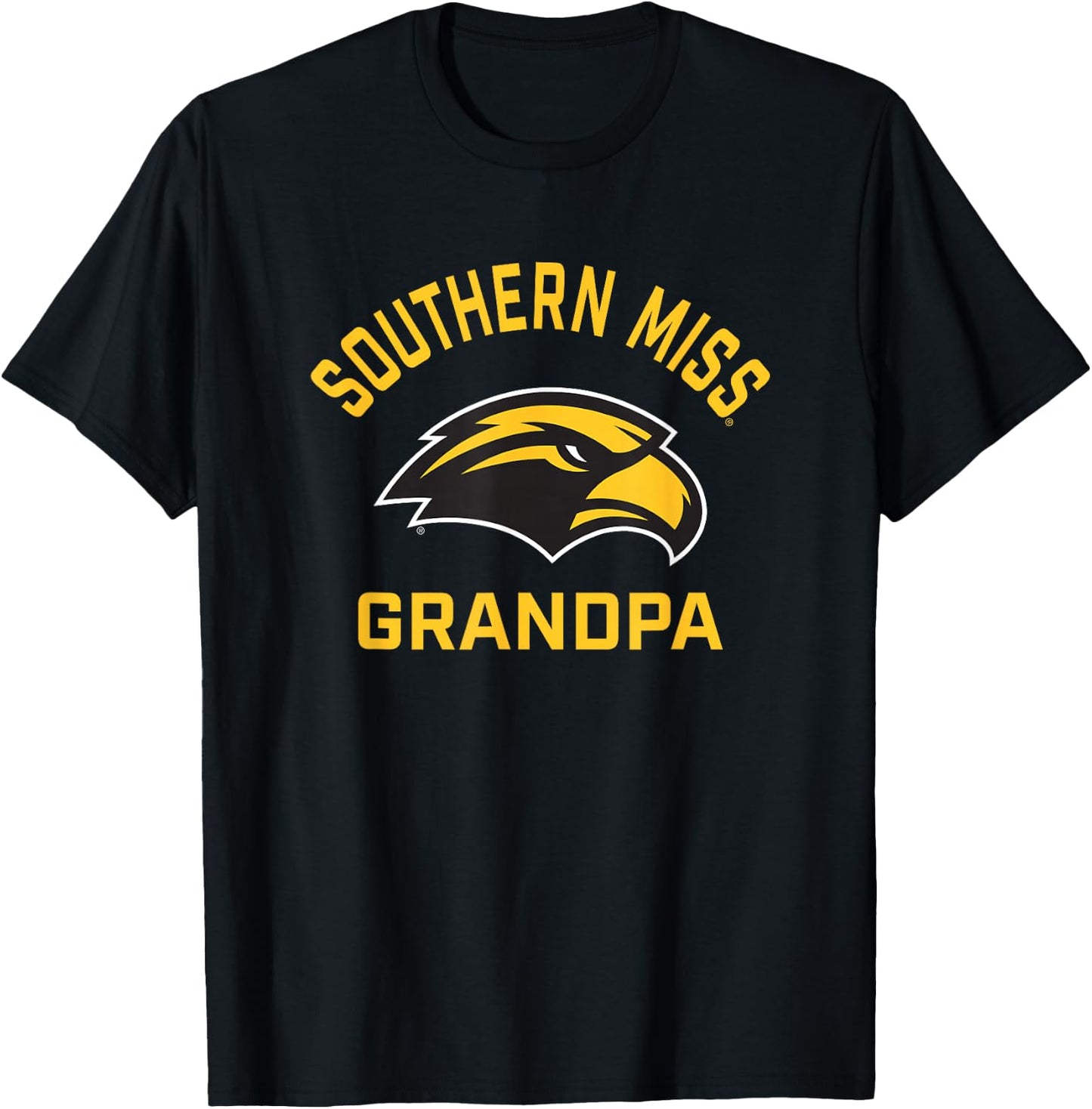 Southern Mississippi Golden Eagles Arched Grandpa T-Shirt - T-Shirt | Black