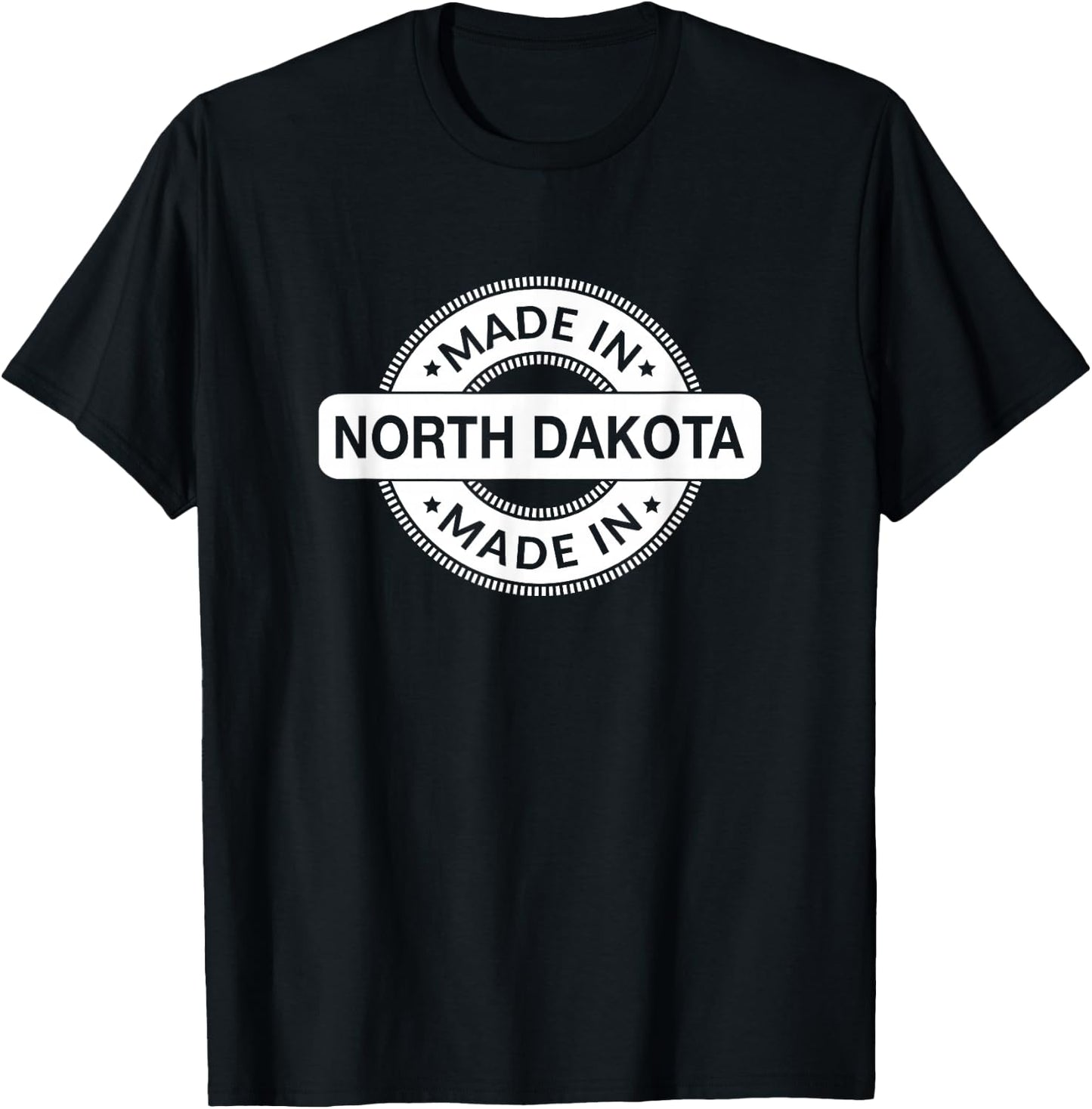 North Dakota - Made in North Dakota Label - Classic T-Shirt - T-Shirt | Black
