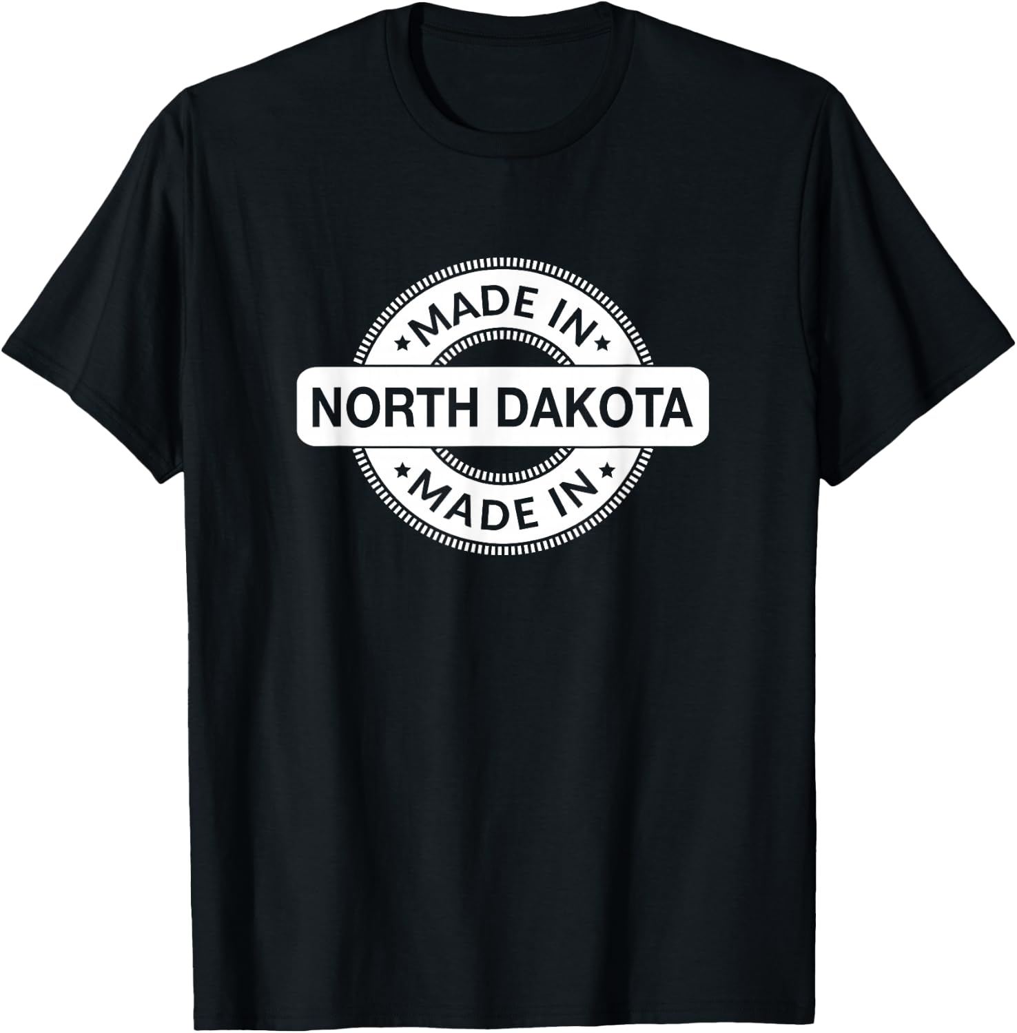 North Dakota - Made in North Dakota Label - Classic T-Shirt - T-Shirt | Black
