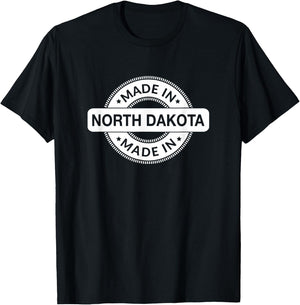 North Dakota - Made in North Dakota Label - Classic T-Shirt - T-Shirt | Black