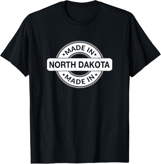 North Dakota - Made in North Dakota Label - Classic T-Shirt - T-Shirt | Black