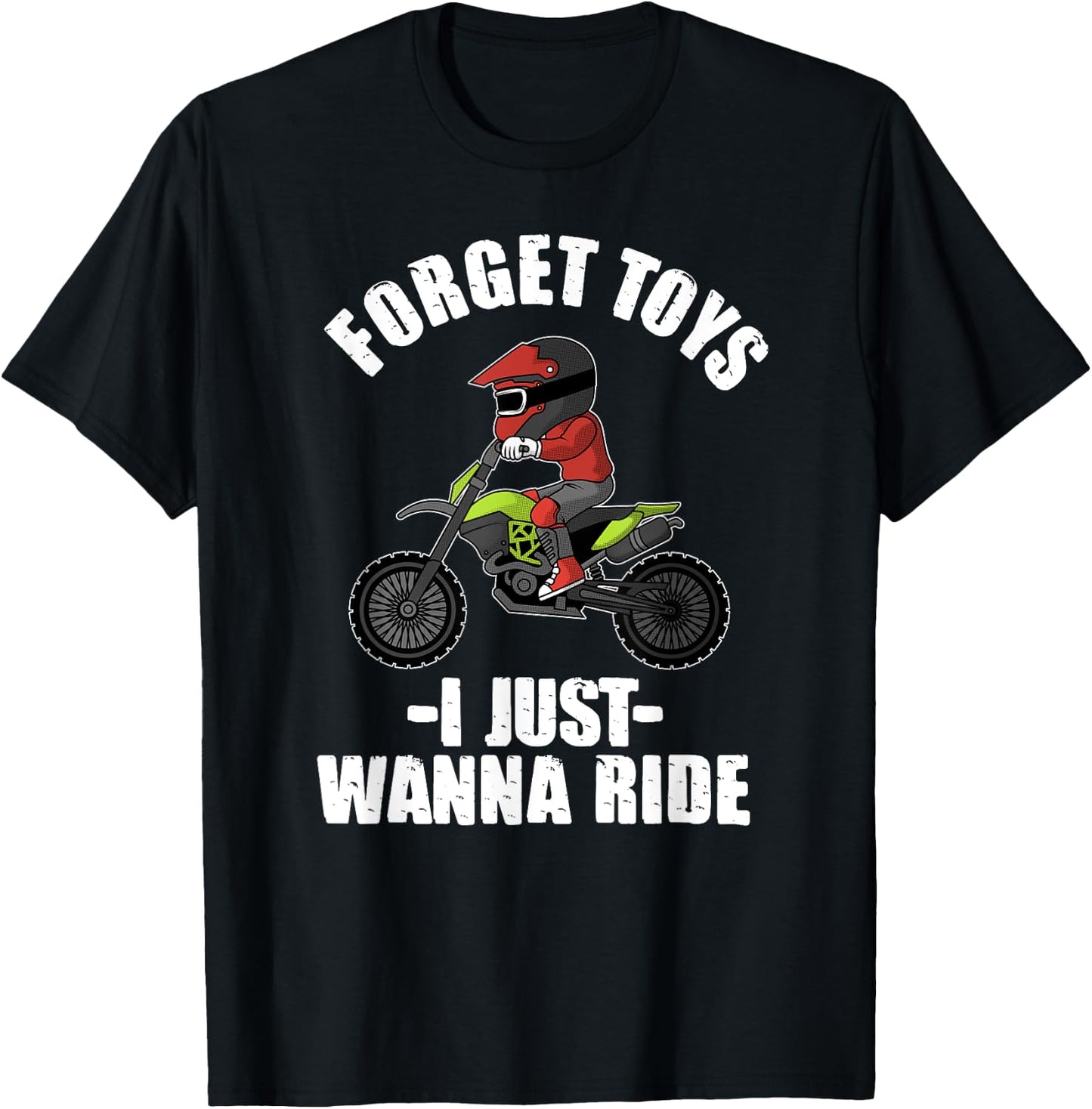 Funny Dirt Bike Gift Kids Off Road Motorcycle Lovers T-Shirt - T-Shirt | Black
