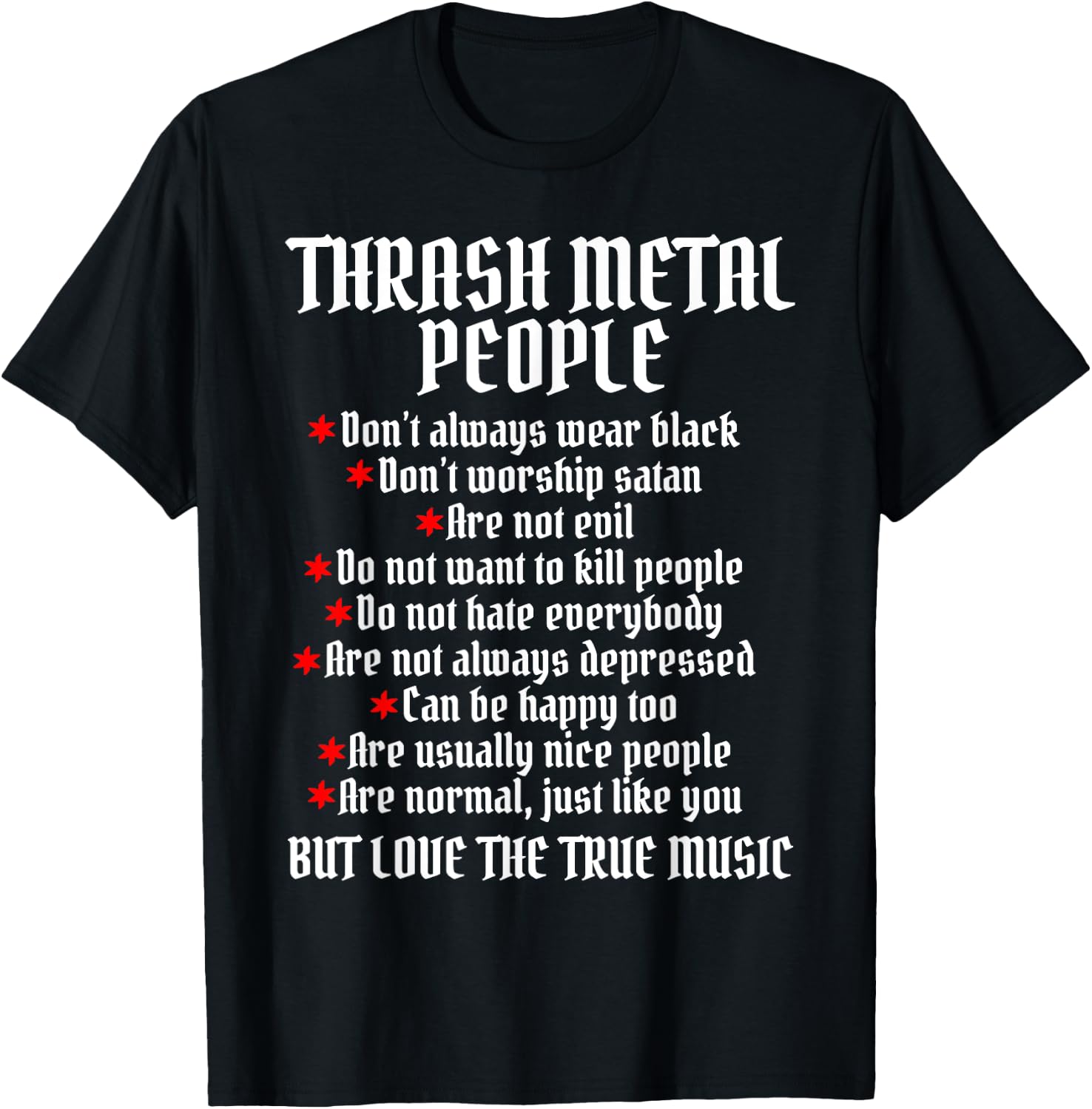 Thrash Metal Concert Band Music Genre Thrash Metal T-Shirt - T-Shirt | Black