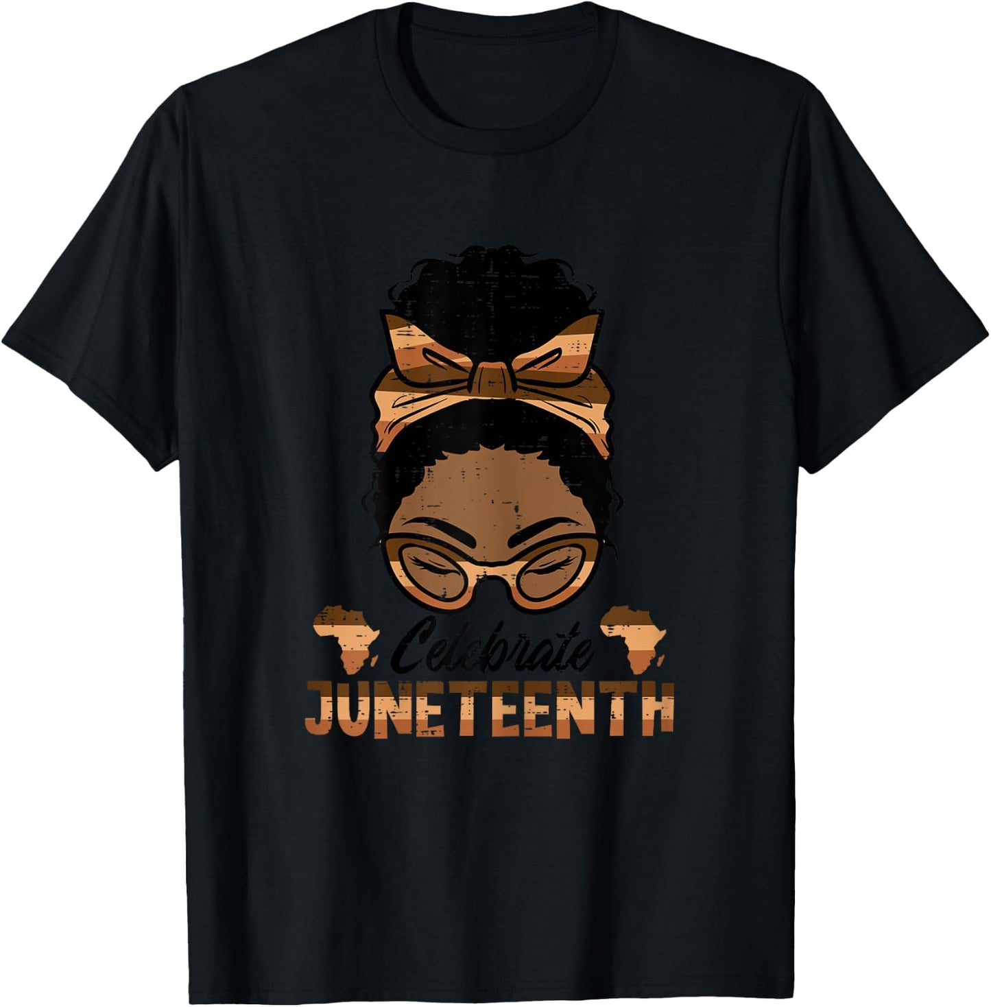 Celebrate Juneteenth Black Woman Freedom Day Women Girls Kid T-Shirt - T-Shirt | Black