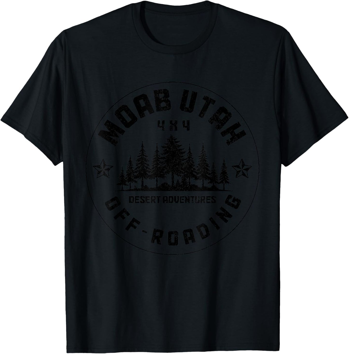 Moab Utah Off Roading 4x4 Vintage Off-Road T-Shirt - T-Shirt | Black